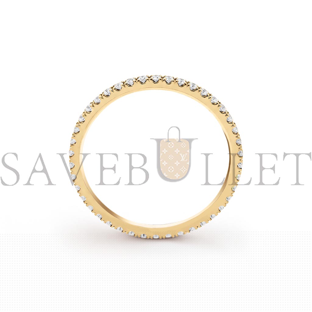 VAN CLEEF ARPELS FÉLICITÉ WEDDING BAND, 1.25 MM - YELLOW GOLD, DIAMOND  VCARO8BN00